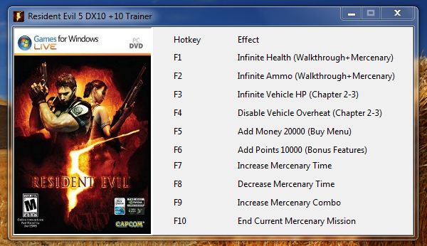 Download Trainer Resident Evil 5 Cheat Codes Pc Game Cheat ...