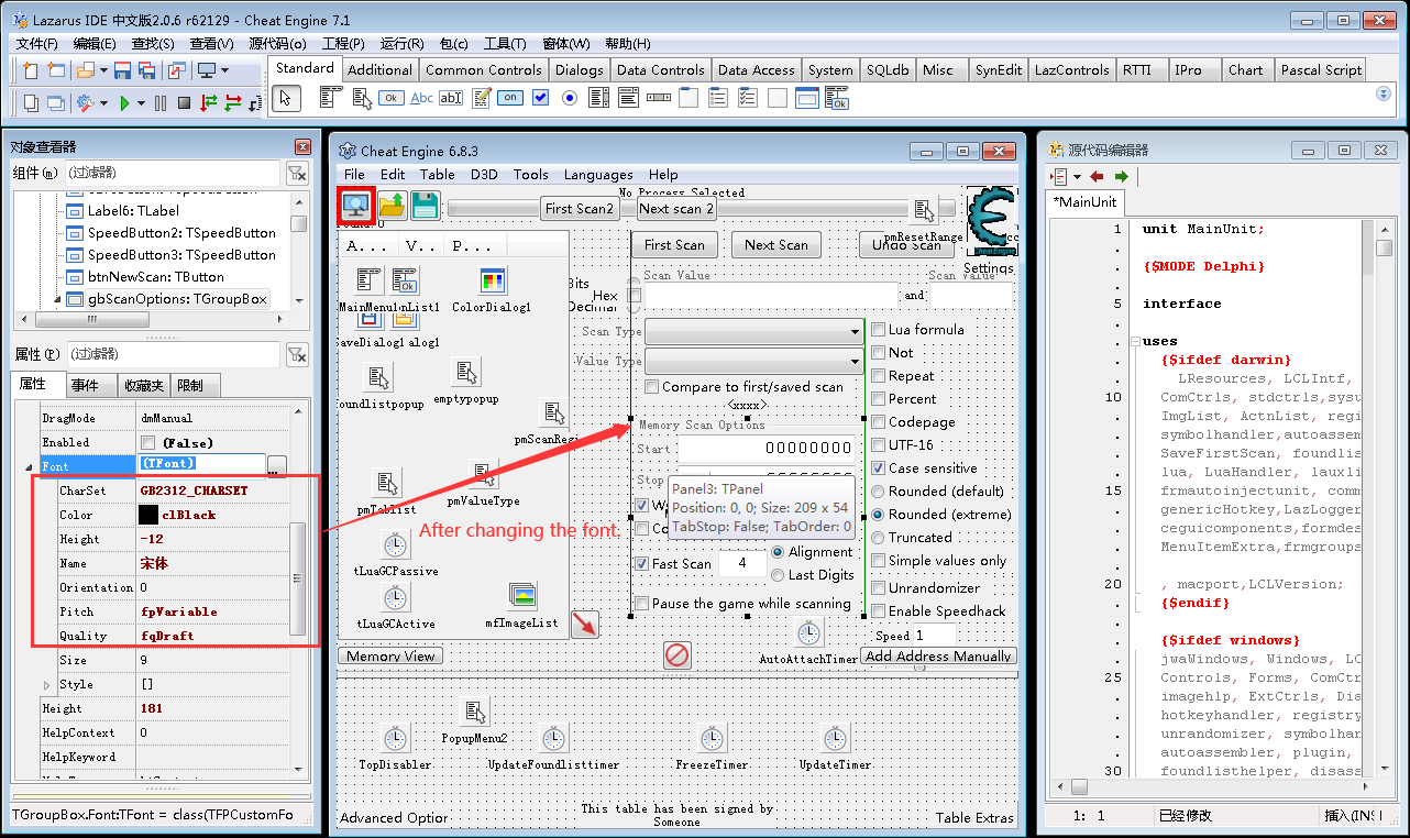 After changing the font.png
