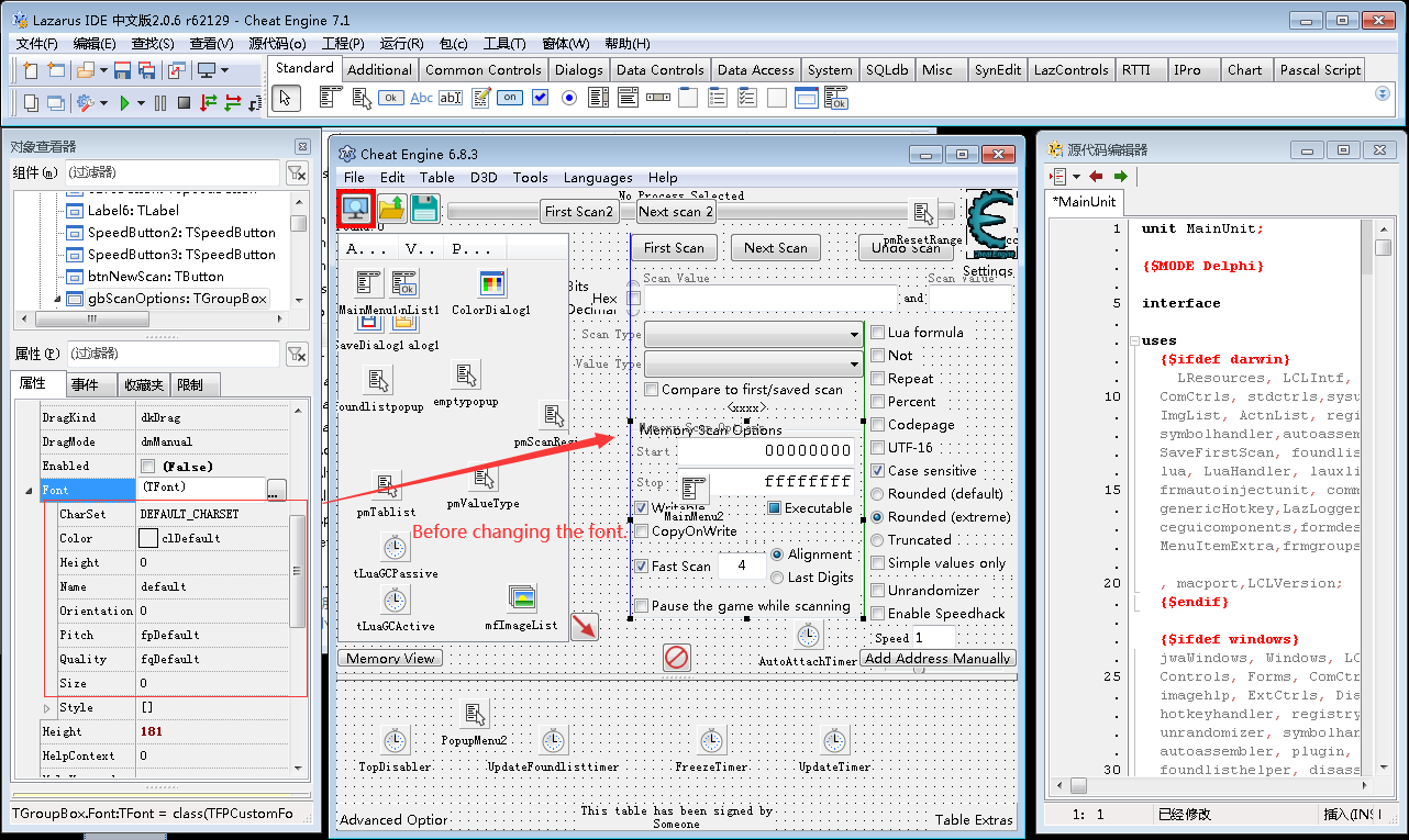 Before changing the font.png