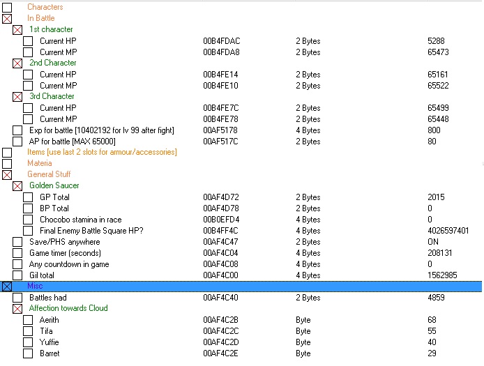 Steam Community :: Guide :: Final Fantasy VI: Cheat Engine Table