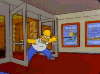 homer goes to see the dark knight rises.gif
