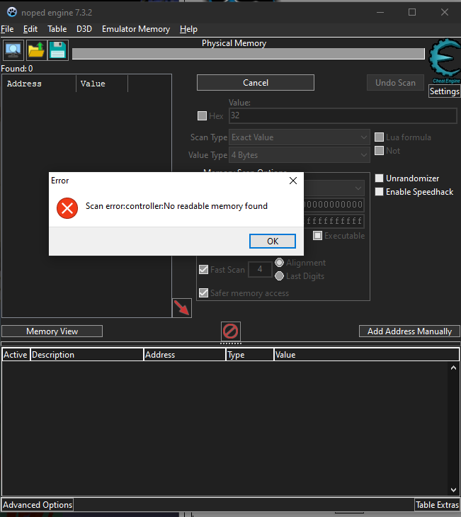 Cheat Engine :: View topic - Scan gives no result when it should.