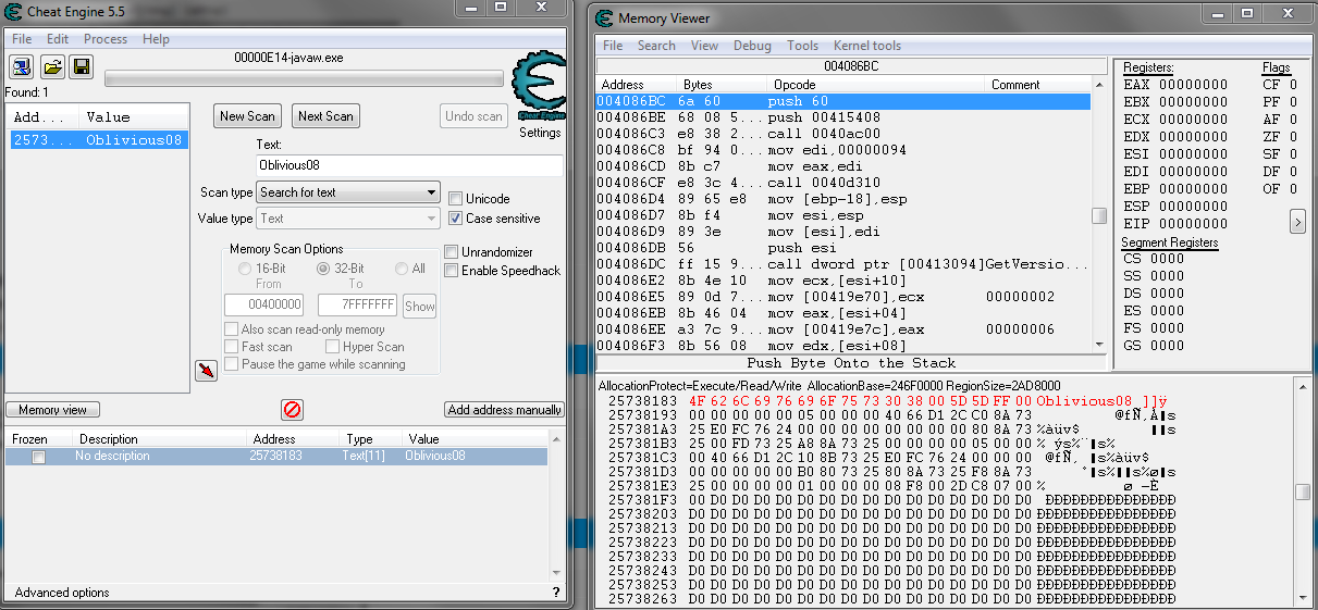Cheat Engine :: View topic - failure determining what real gettickcount  means (Chome)