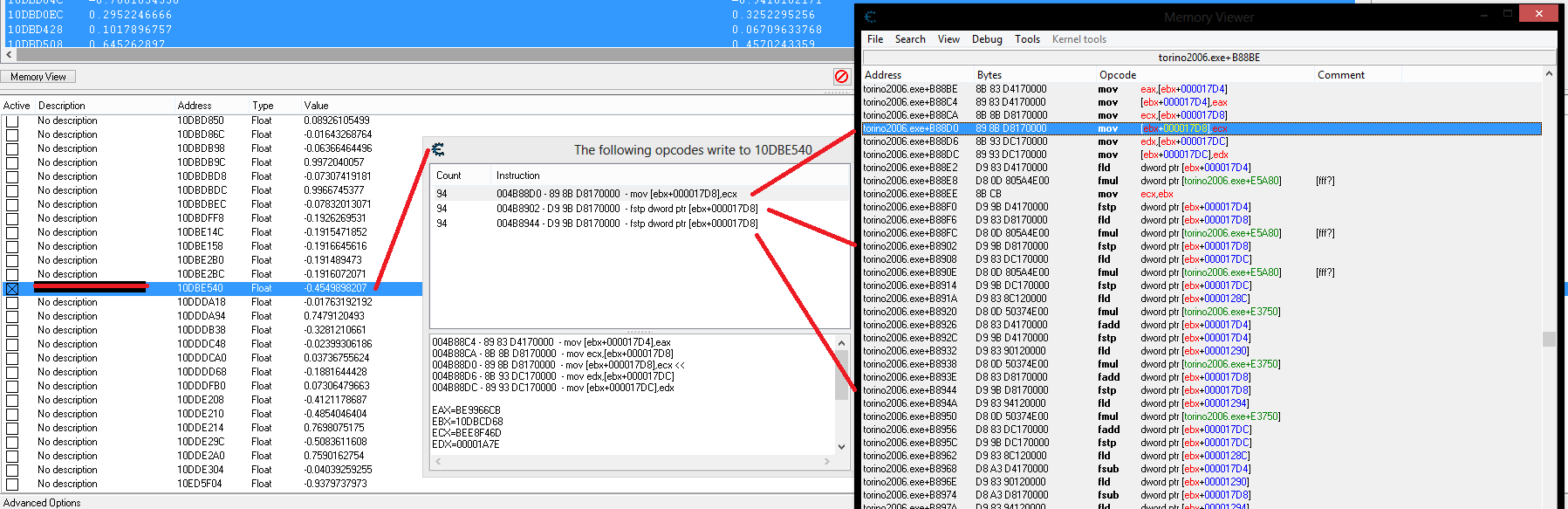 Cheat Engine :: View topic - Entity Address and Pointer Issue Regarding  Floating Point